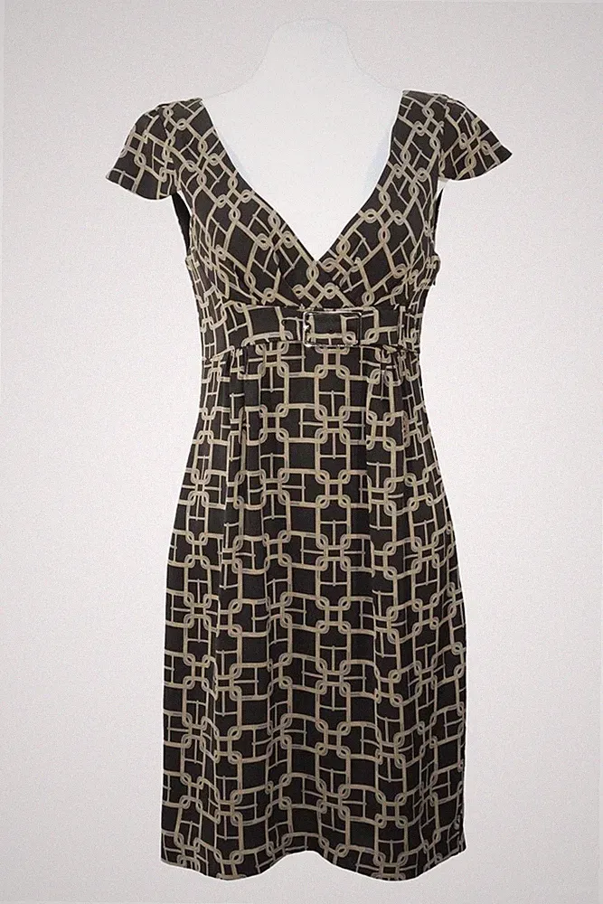 Karen Millen Damen Kleid Gr. 36 Mehrfarbig Etuikleid Elegant Chic Dress