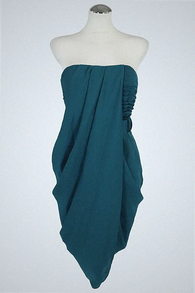 Karen Millen Damen Kleid Gr. 36 (UK 10) Grün Etuikleid Dress