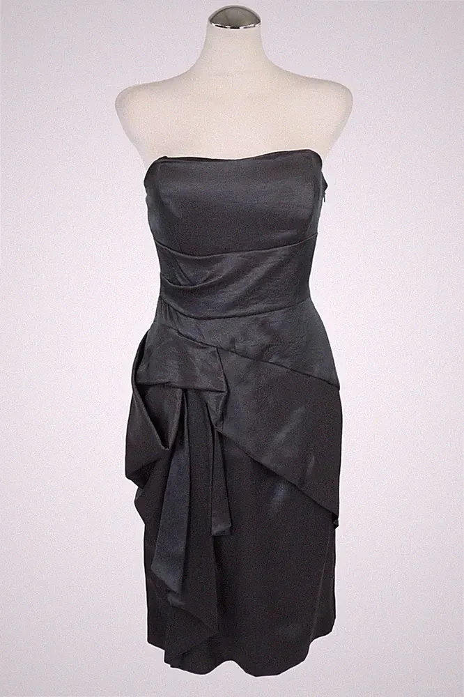 Karen Millen Damen Kleid Gr. 36 (UK 10) Silber Etuikleid Dress