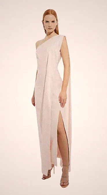 Karen Millen One-Shoulder-Midikleid Petite 38