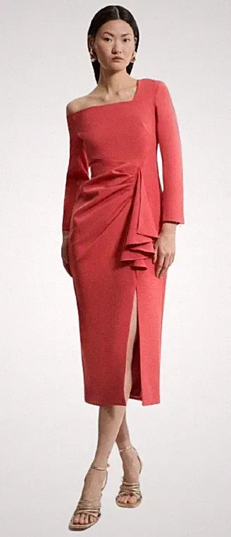 Karen Millen Petite Midikleid Rot 38