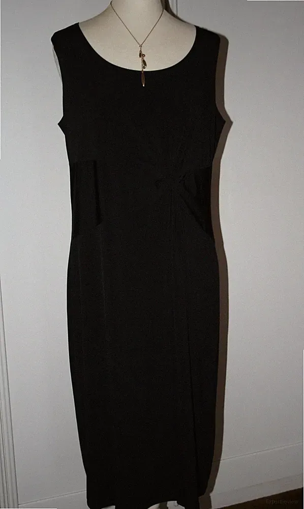 KIM & CO. Kleid breite Träger Raffdetail schwarz Gr. L (44/46) Brazil-Knit NEU