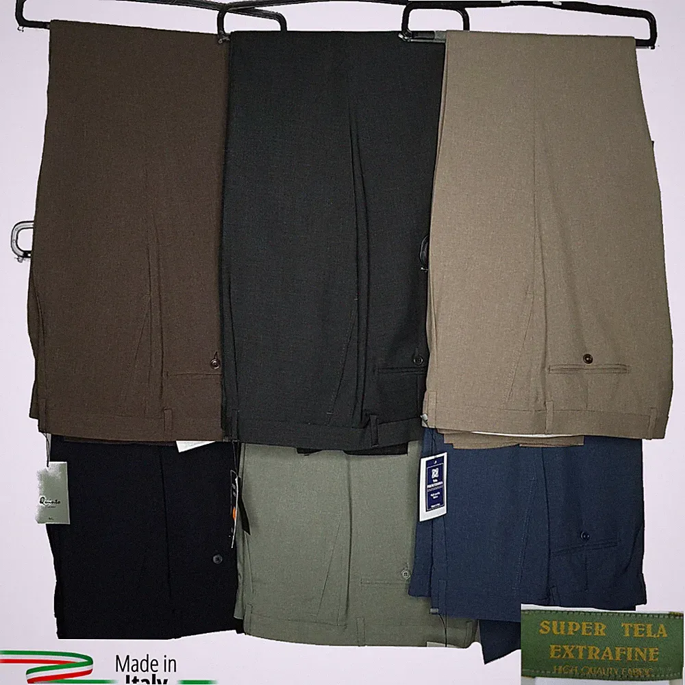 Klassische Herren Hose aus frischer Wolle Elegant High Waist Weites Bein 46 48 50 5