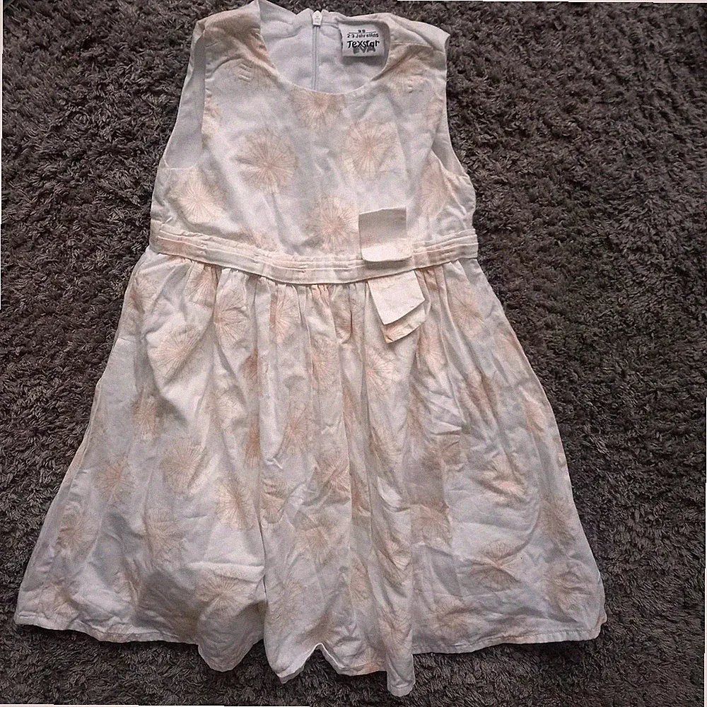 Kleid 98 Texstar 100 % Baumwolle Baby Mädchen mit Unterkleid