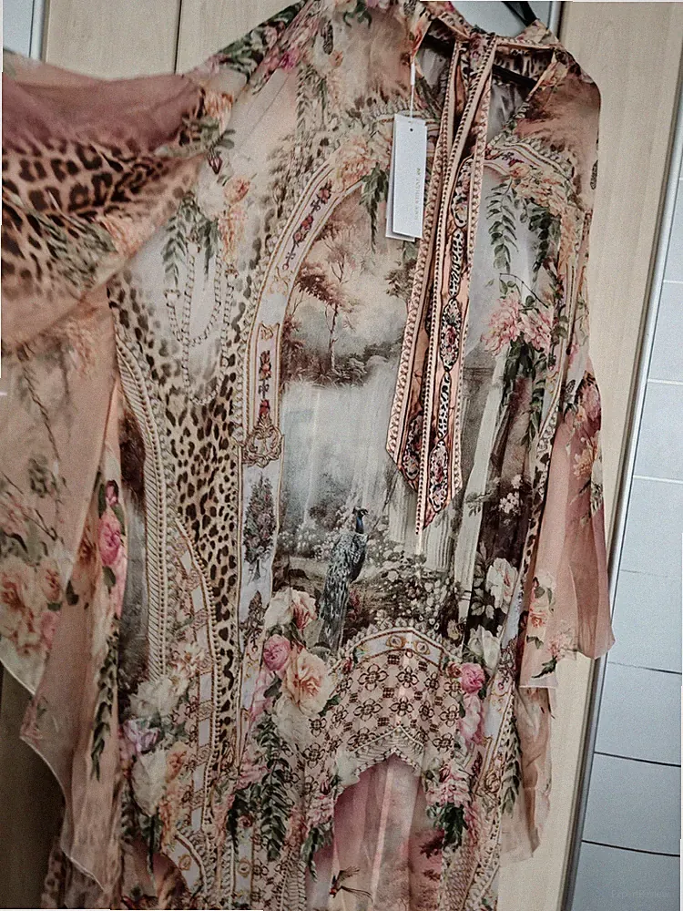 Kleid aus SEIDE für Weihnachten!!! Paßt für die Grosse L bis XXL Große