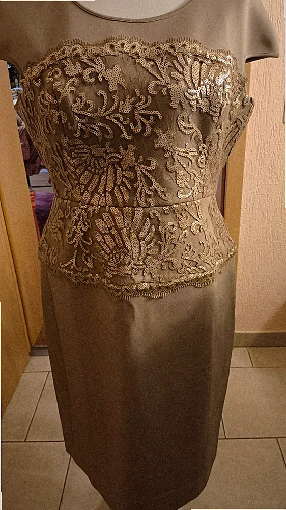 Kleid , braun, mit Pailletten, Gr.40, top Zustand, Ashley Brooke