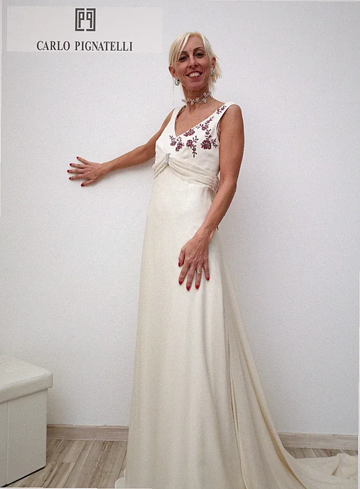 Kleid Brautkleid Neu Atelier 24h Versand 42 44 FO55