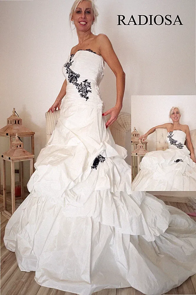 Kleid Brautkleid Neu Atelier Versand 24 Stunden 42 44 FO66