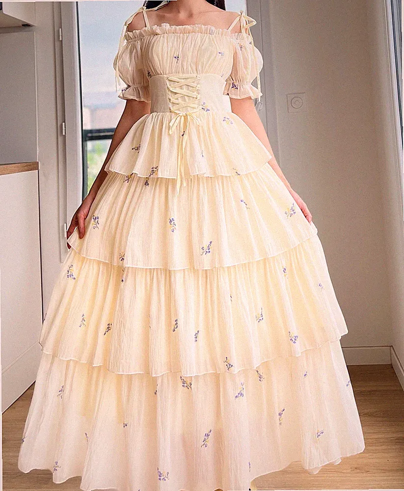 Kleid Creme Prinzessin