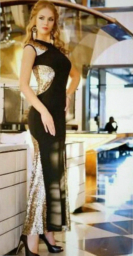 Kleid Damen Party lang elegant neu