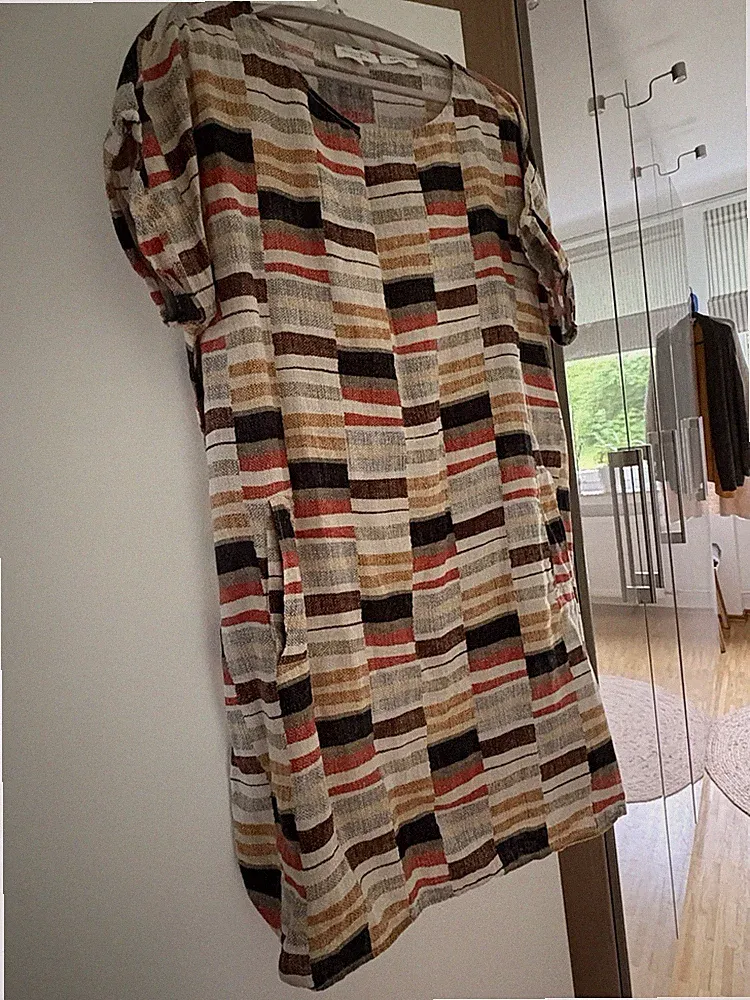 Kleid Damen Sommerkleid Christian Berg Gr. 48 Leinen