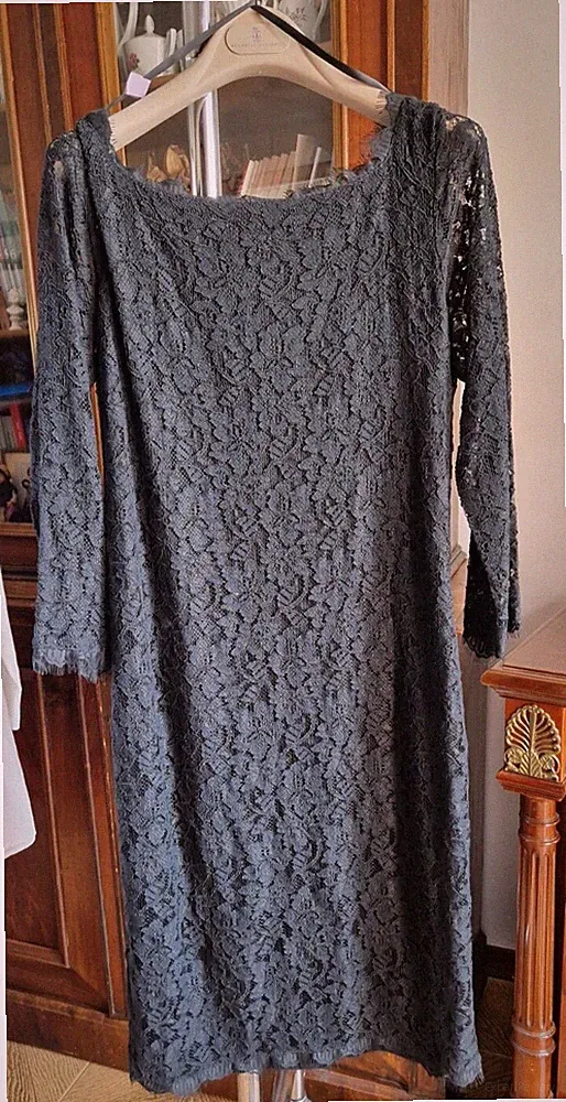 👗 Kleid Diane Von Fürstenberg Spitze schwarz Gr. 48 neu