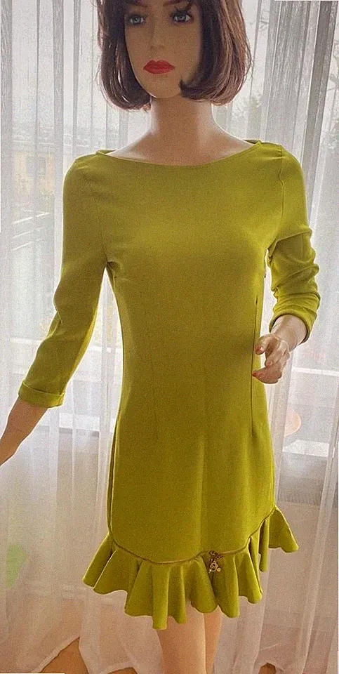 Kleid Elegant Party Cocktail Etuikleid Damenkleid hellgrün S/M