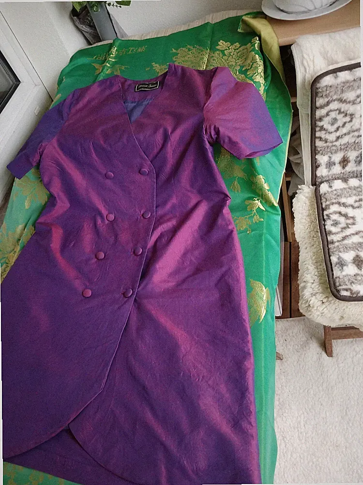 Kleid elegant&sexy Vintage 100% Seide Gr: L