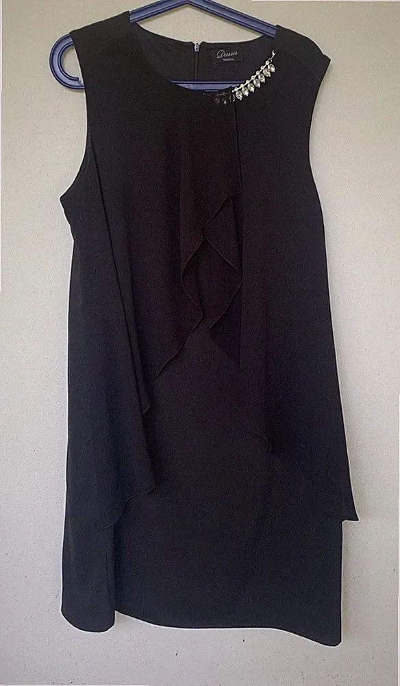 Kleid Etuikleid Cocktailkleid Schwarz Strassstein 42 Yessica