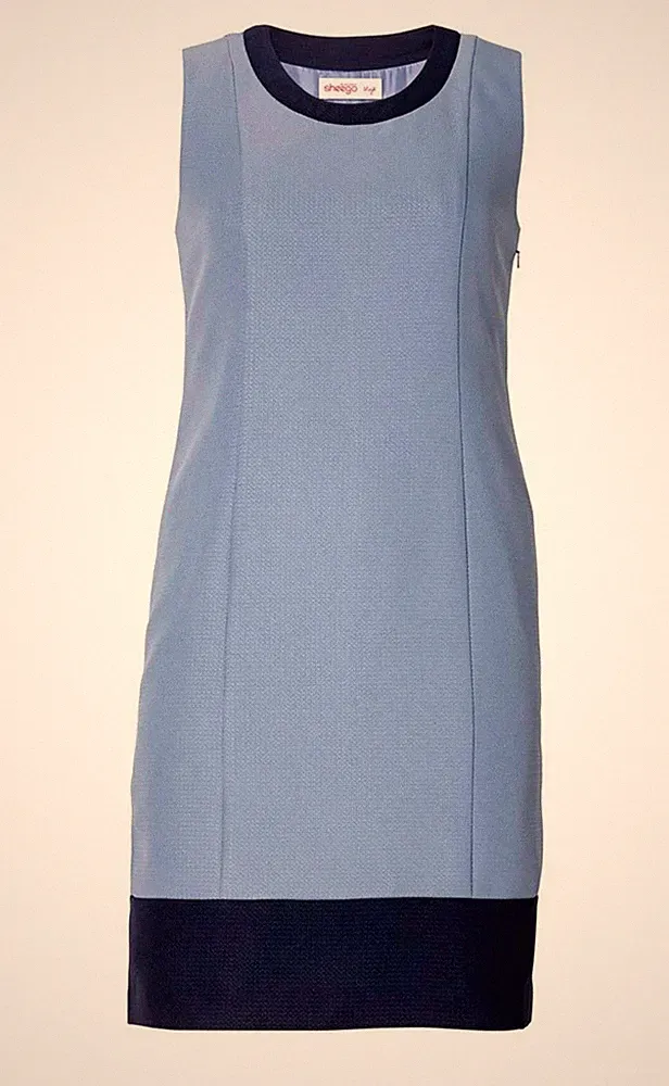 Kleid Etuikleid eisblau-marine von Sheego Gr. 44 bis 50
