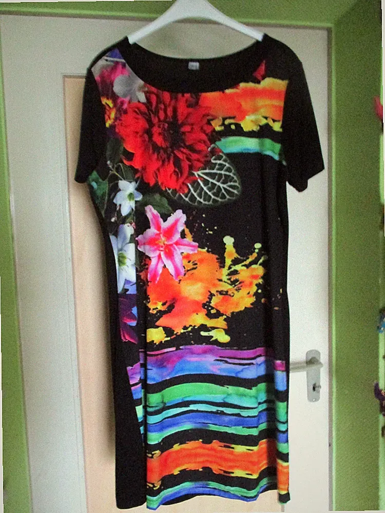 Kleid Etuikleid Gr. 40 42 schwarz M L Stretchkleid