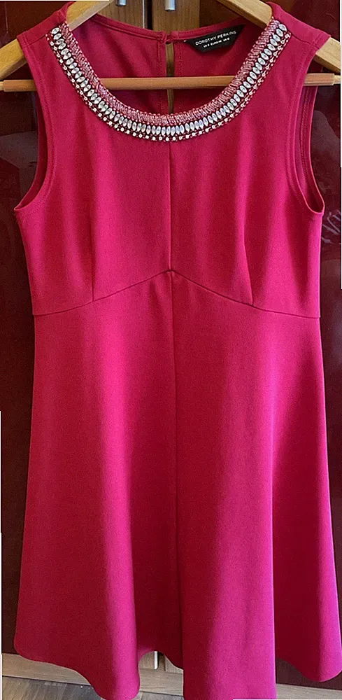 Kleid,Etuikleid Rot Gr.40