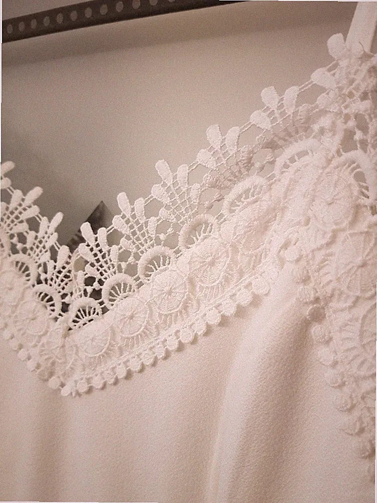 Kleid Etuikleid Spitze weiss M/L