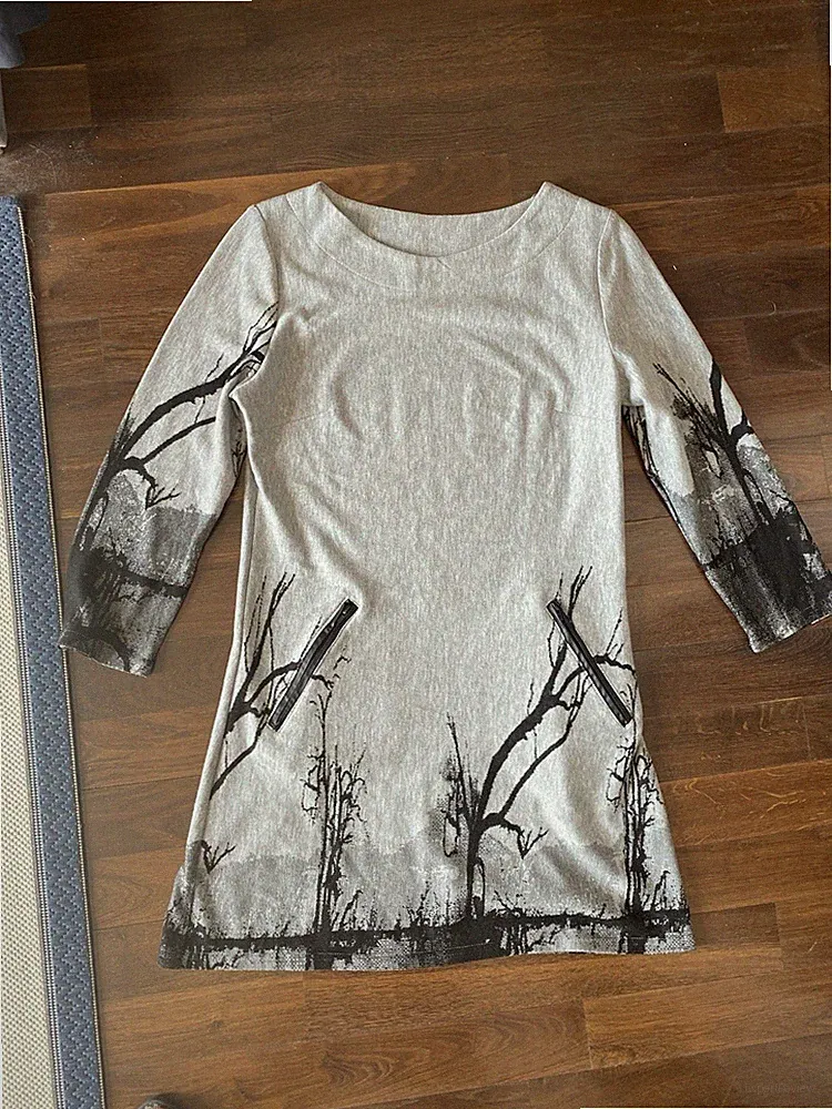 Kleid Frühjahr Sommer Gr.36/38 Grau Neu