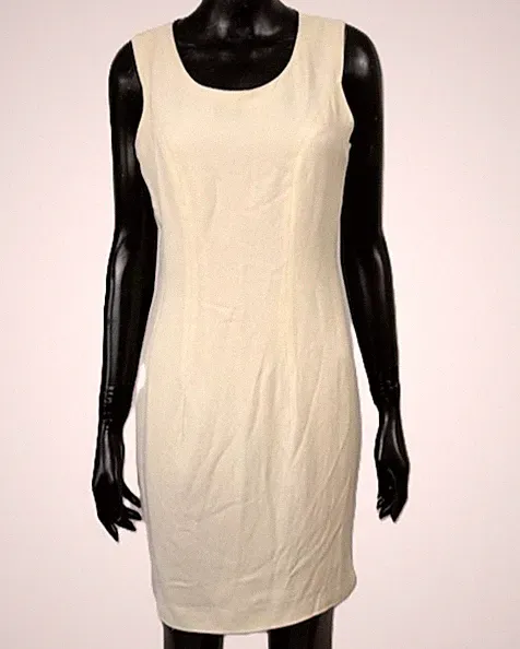 Kleid GAI Mattiolo Damen Größe 46 Etuikleid Beige Elegant Zeremonie Abend