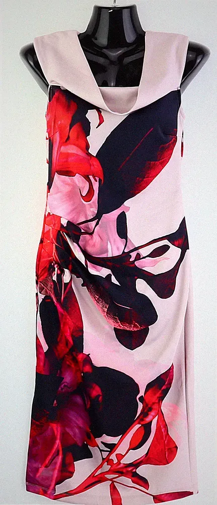 Kleid Gr. 32/34 Bedruckt Damenkleid Etuikleid Abendkleid RPW