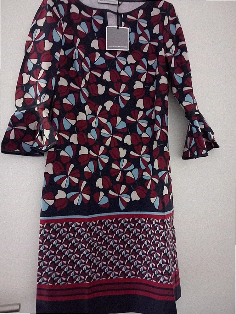 Kleid GR.36multicolor 3/4 Arm G.M.Kretschmer Volants TOP!