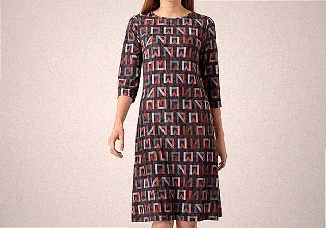 Kleid grau 40 Damen Etuikleid Grafik-Print grau/schwarz UVP:69,98 € 2.4802