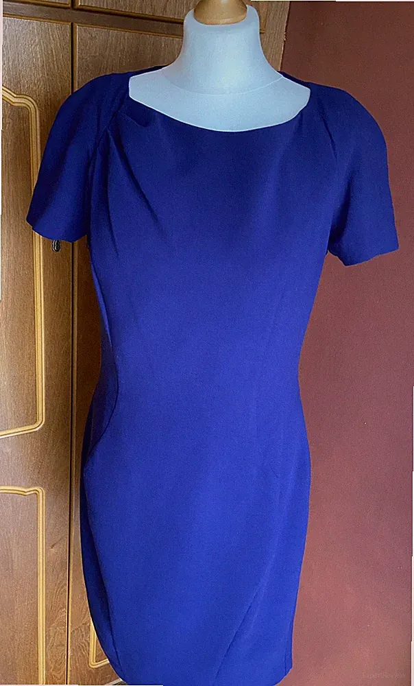 Kleid Größe 14 blau Lager Bleistift Karriere Büro Kleidung Hochzeit Gast Anlass