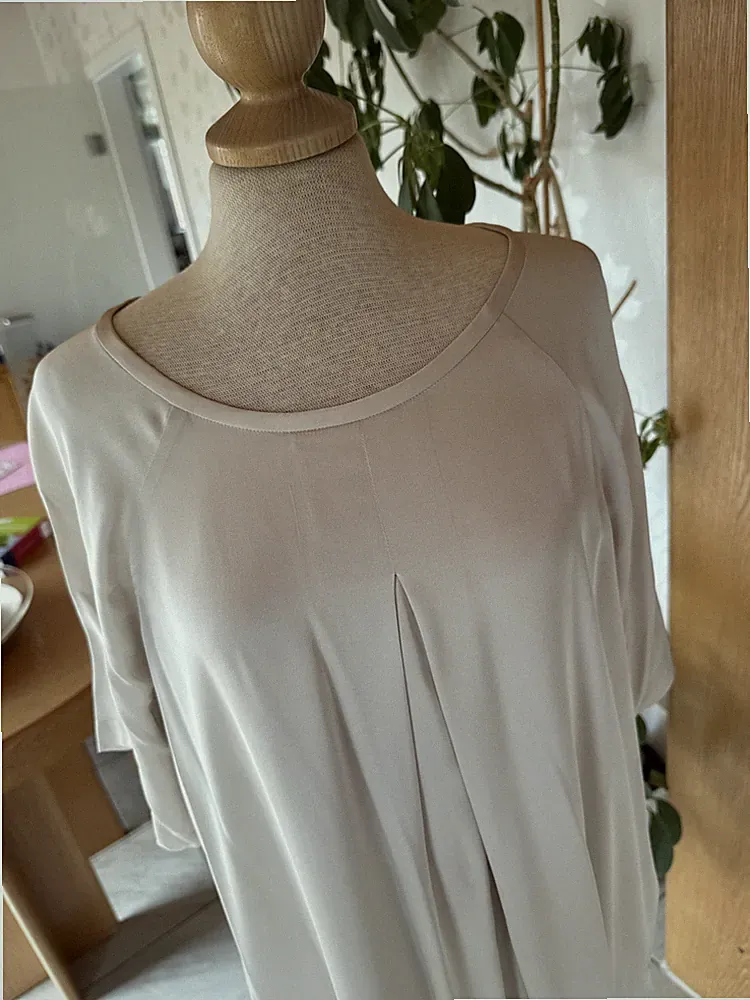 Kleid Hemisphere Seide sand Creme Gr. XL = 40/42 edel neuwertig