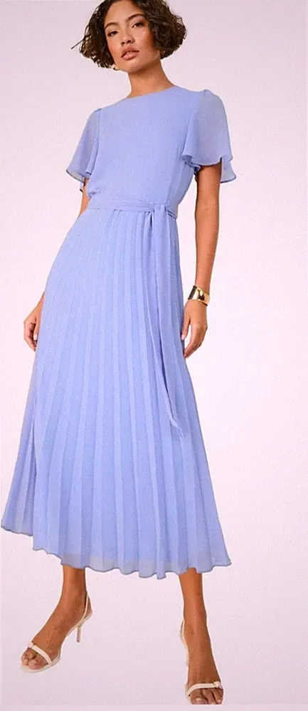 Kleid Hochzeitsgast hellblau Gr. 48