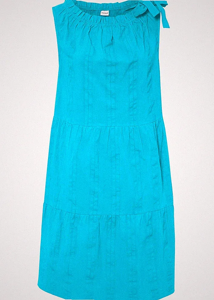 Kleid in A-Linie regular Gr. 38 Türkis Damen Minikleid Freizeitkleid Neu
