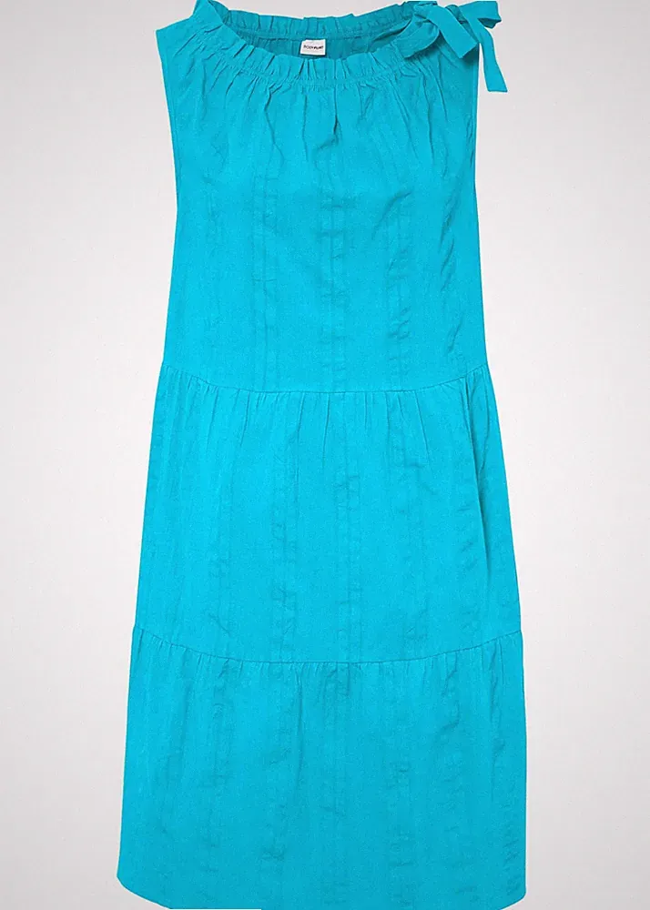 Kleid in A-Linie regular Gr. 42 Türkis Damen Minikleid Freizeitkleid Neu
