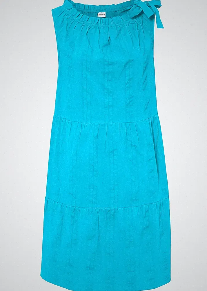 Kleid in A-Linie regular Gr. 44 Türkis Damen Minikleid Freizeitkleid Neu