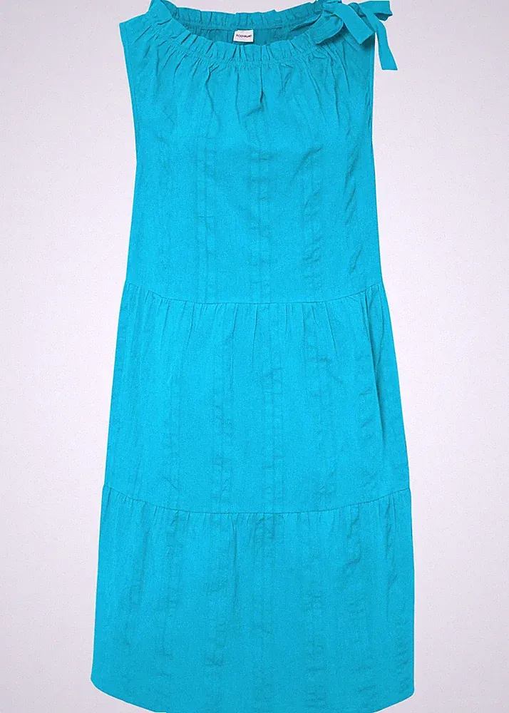 Kleid in A-Linie regular Gr. 52 Türkis Damen Minikleid Freizeitkleid Neu