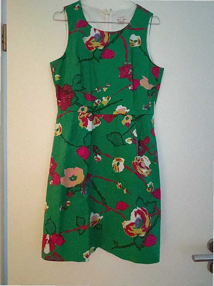 Kleid J. Crew Blumenmuster grün S