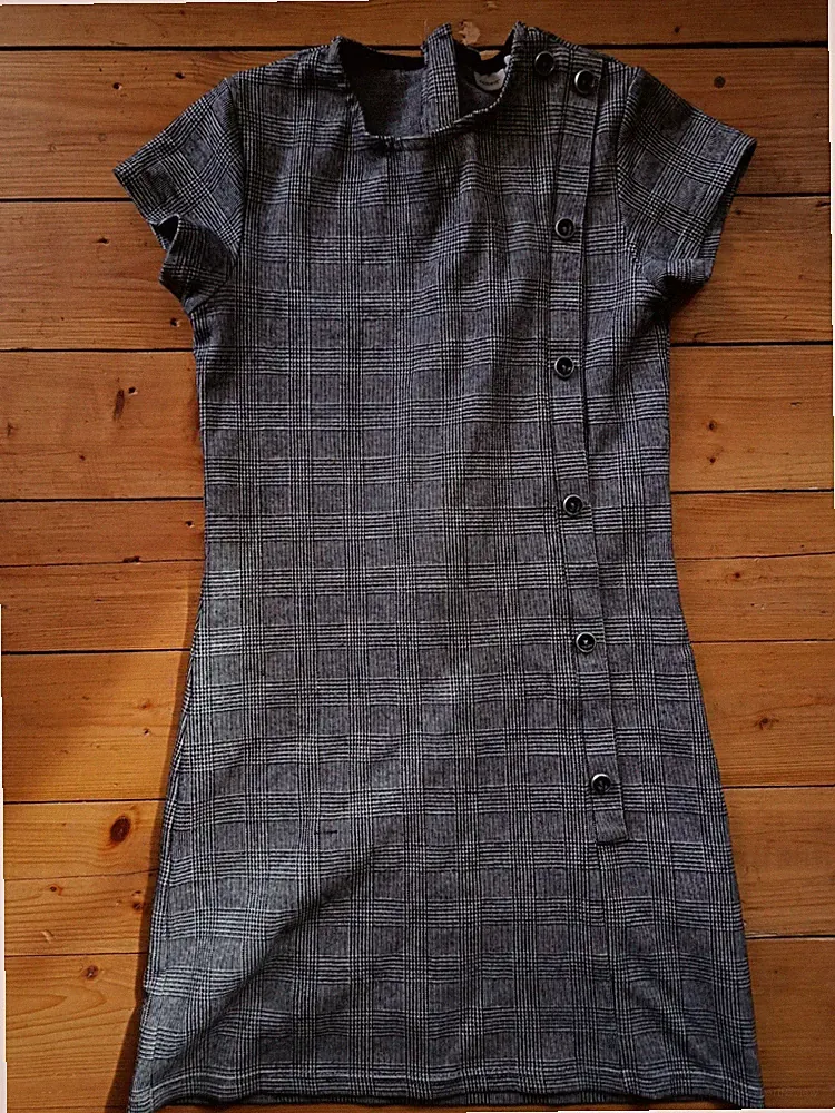 Kleid kariert schwarz weiß Gr. 152 Name It