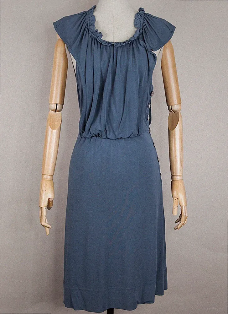 Kleid - Marc by Marc Jacobs - eleganter Abend Party Zeremonie - grau Knöpfe