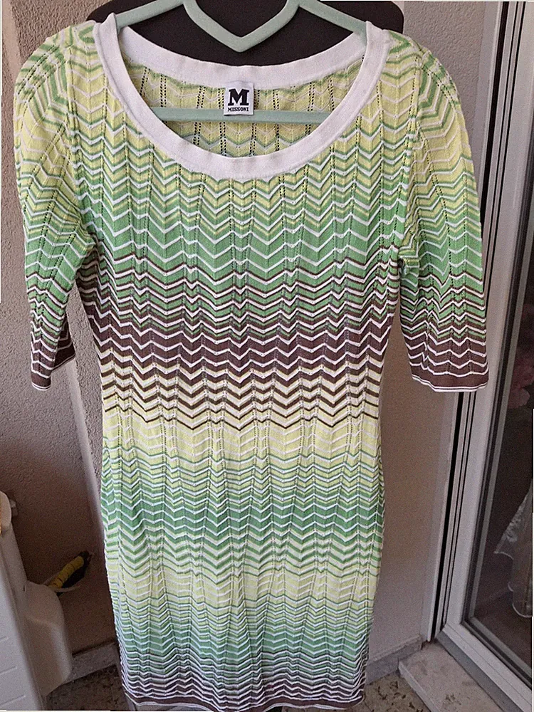 Kleid MISSONI mehrfarbig, Baumwolle Viskose Größe 44 NEU verhandelbarer Preis