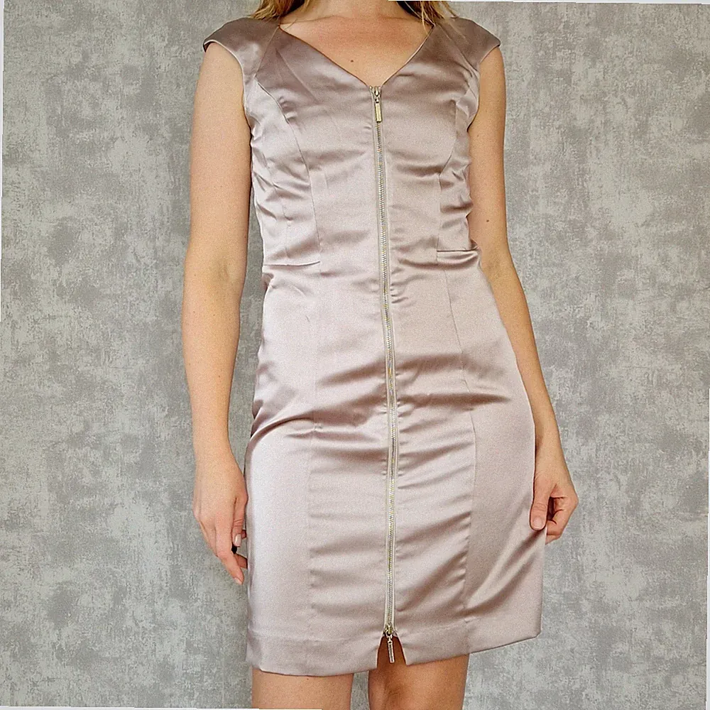 Kleid S.Oliver 36 S Grau Etuikleid Bleistiftkleid Satinkleid Elegant