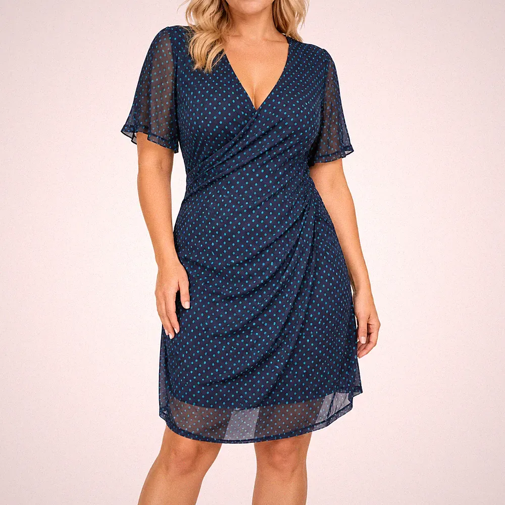Kleid s.Oliver Chiffon gemustert Gr. 42 bis 54 (367) schöner Stoff