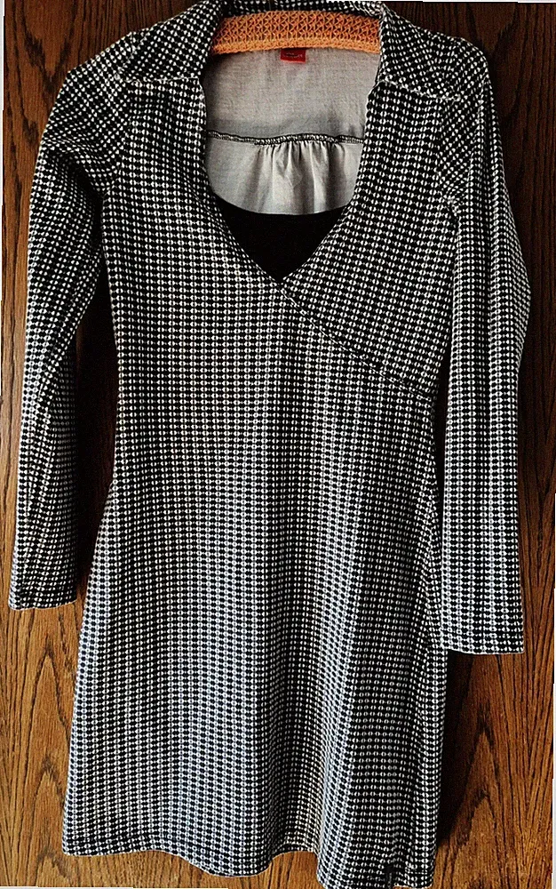 Kleid S. Oliver Etuikleid schwarz-weiß Gr. 152 Mädchen