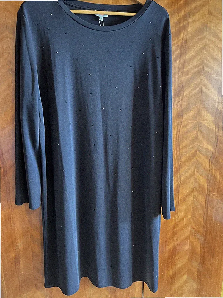 Kleid S.Oliver Gr.46 schwarz, vorn Glitzersteine 66/104
