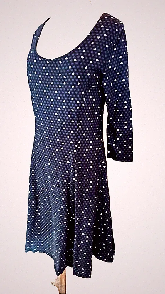 Kleid Schwarz 💙 Elegant Traumhaft Stretch Blau S221C Größe -M- passt 36,38,S