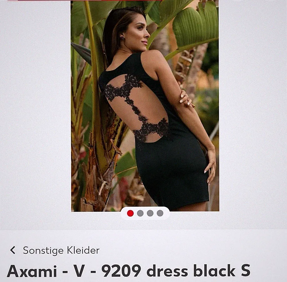 Kleid schwarz Spitze Mesh rückenfrei ärmellos kurz Axami Club Festival Gothic