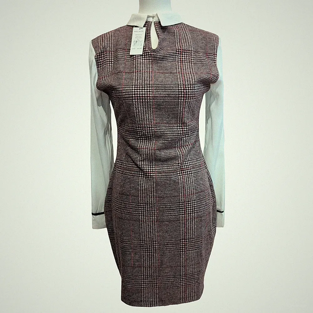 Kleid Select 40 Hähnchenfuß Langarm Neu Etikett