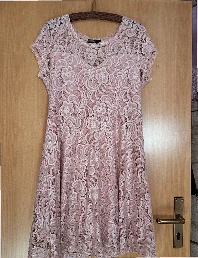 Kleid Spitze Page one L/40 Rosé Cocktail Kleid Sommerkleid Rosa