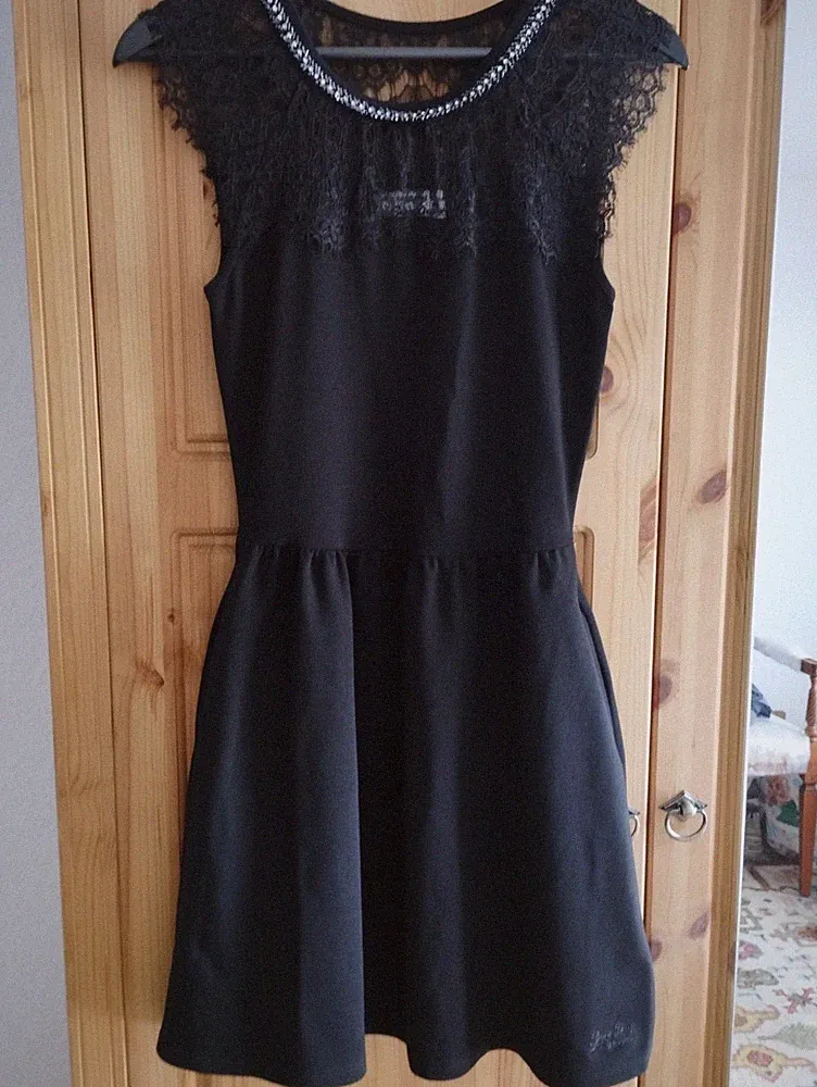 Kleid Superdry Schwarz Koktailkleid 2 xs 34 36 wie neu Sommerkleid