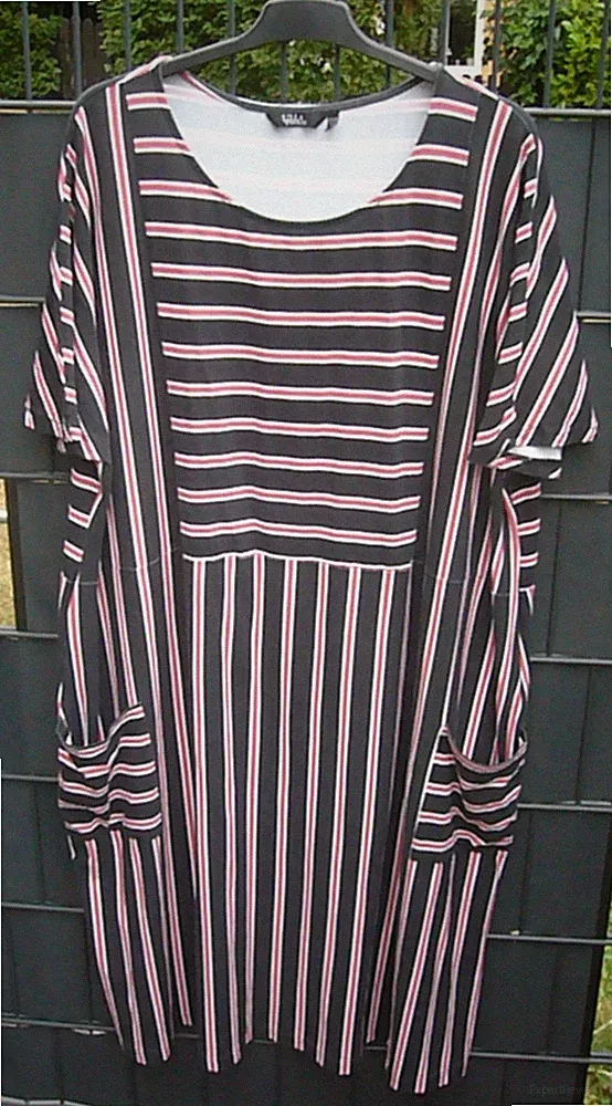 Kleid Ulla Popken Gr. 58/60 (3XL) tolle Länge ca. 122 cm mit Taschen, Baumwolle