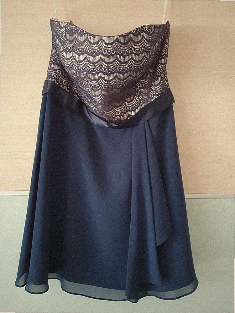 Kleid Vera Mont Gr 40 blau Abendkleid Cocktailkleid Etuikleid Abschlussball